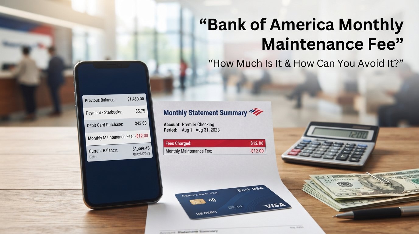 Bank of America Monthly Maintenance Fee
