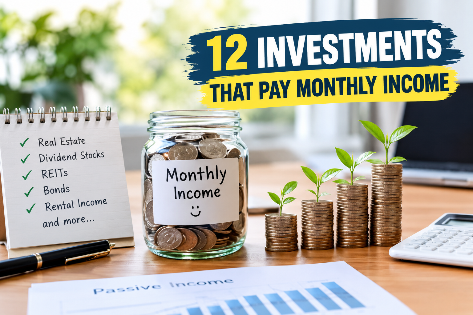 12 investments that pay monthly income